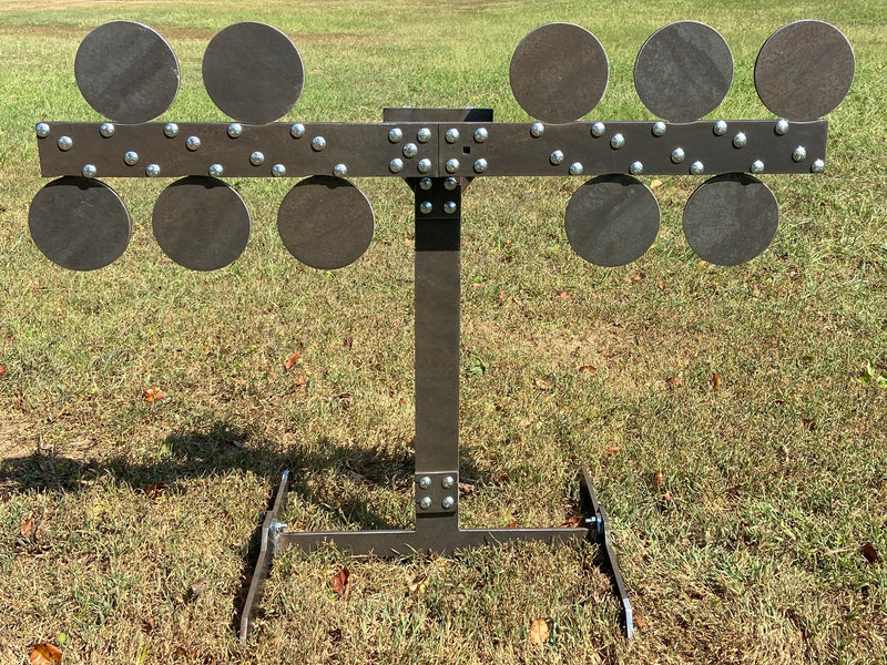 Parts & Assembly Instructions for Magnum Target 3/8" AR500 Portable Revolving Plate Rack / Dueling Tree “No Weld” - Texas Star Type - Reactive Steel Shooting Target w/ 6in Paddles - RPR-10
