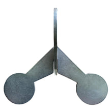 Load image into Gallery viewer, 22LR Rimfire Smallbore 1/4" A36 Mild Steel Shooting Targets - Flipping Jumping Jack 2.5" 2pc Set NOT WELDED (2-WJJ2.5-UWELD14A36)