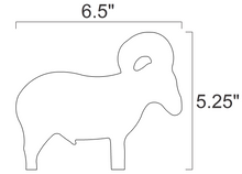 Load image into Gallery viewer, 4pc 1/5sc. NRA/IHMSA Metallic Silhouette .22LR Rimfire Small Bore Animal DIY U-Weld Knockdown Steel Targets w/ Bases (4U)