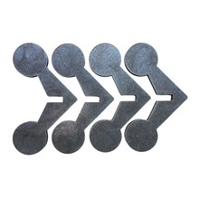 Load image into Gallery viewer, NOT WELDED 3/8" AR500 Reactive Steel Shooting Targets - Flipping Jumping Jack 2.5" 2pc (2-WJJ2.5AR500-UWELD)