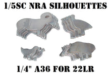 Load image into Gallery viewer, 20pc 1/5sc IHMSA/NRA Metallic Silhouette Targets 22LR Small Bore Rifle Plates (20-PLATES)