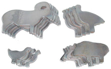 Load image into Gallery viewer, 20pc 1/5sc. NRA/IHMSA 3/8" AR500 Steel Metallic Silhouettes - 22LR/High Powered Pistol & Rifle Animal Hardened Steel Plates (20-PLATES-AR500)