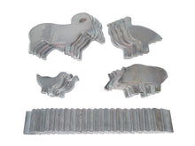 Load image into Gallery viewer, 20pc 1/5sc IHMSA/NRA Metallic Silhouette Targets - 1/4" Mild Steel 22LR Small Bore Rifle Plates w/ Bases U-WELD (20U)