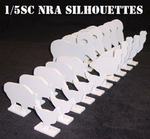 Load image into Gallery viewer, 20pc 1/5sc. NRA/IHMSA Metallic Silhouettes - 1/4" Mild Steel 22LR Rimfire Small Bore Animal Knockdown Targets (20W)