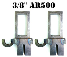 Load image into Gallery viewer, Magnum Target 3/8” AR500 T-Post Topper Wooden 2x4 Stand Bracket Mounts for Steel Shooting Targets & Hooks 2pc (2x4-VTPH2AR500)