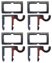 Load image into Gallery viewer, 4pc 3/8" AR500 Hardened Steel 2x4 Topper Hook for Metal Range Shooting Targets (2x4HOOK4AR500)