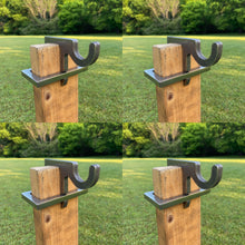 Load image into Gallery viewer, 4pc 3/8" AR500 Hardened Steel 2x4 Topper Hook for Metal Range Shooting Targets (2x4HOOK4AR500)