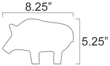 Load image into Gallery viewer, 3/8sc 1/4" Mild Steel 22LR IHMSA Metallic Silhouette Swinger Plates - 4pc Small Bore Pistol Targets Not Welded (38-4U-IHMSA)