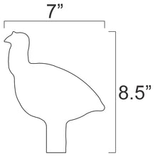 Load image into Gallery viewer, 3/8sc 1/4" Mild Steel 22LR IHMSA Metallic Silhouette Swinger Plates - 4pc Small Bore Pistol Targets Not Welded (38-4U-IHMSA)