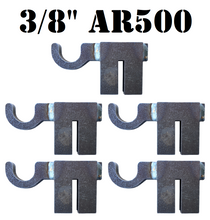 Load image into Gallery viewer, 3/8" AR500 Hardened Steel Range Stand T-Post Hooks for NRA Metal Gong Shooting Targets - 1, 2, 3, 4, 5, or 6 pc