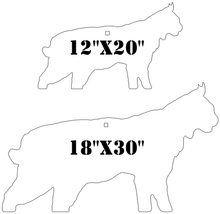 Load image into Gallery viewer, 18"x30" 3/8" AR500 Bobcat Silhouette Steel Shooting Target 1pc Range/Hunting (BOBCAT18x301SAR500-1H)