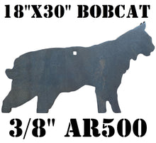 Load image into Gallery viewer, 3/8in AR500 18inx30in Bobcat Silhouette Steel Target with hole for mounting