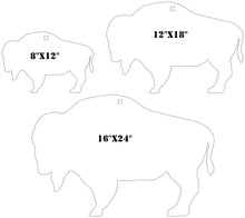 Load image into Gallery viewer, 16"x24" 3/8" AR500 Buffalo/Bison Cowboy Action Silhouette CAS Steel Shooting Metal Gong Target (BUFFALO16x241AR500)
