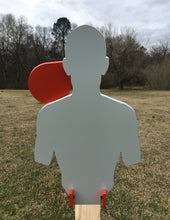 Load image into Gallery viewer, 12"x21" 3/8" AR500 Combatant Steel Hostage Reactive Shooting Target w/ 2x4 Mount & Stand (CSHT12x21SM2x4-KIT)