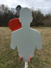 Load image into Gallery viewer, 12"x21" 3/8" AR500 Combatant Steel Hostage Reactive Shooting Target w/ T-post Mount (CSHT12x21TPM-KIT)