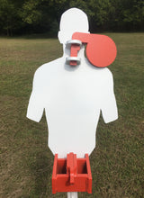 Load image into Gallery viewer, 12"x21" 3/8" AR500 Combatant Steel Hostage Reactive Shooting Target w/ T-post Mount (CSHT12x21TPM-KIT)