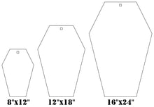 Load image into Gallery viewer, 16"x24" 3/8" AR500 Coffin/Casket Cowboy Action Silhouette CAS Steel Shooting Metal Gong Target (COFFIN16x241AR500)