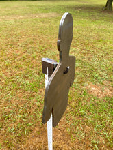 Load image into Gallery viewer, Magnum Target 3/8" AR500 12x20 Combatant Silhouette Steel Shooting Target w/ T-Post Hook (CS12x201STPH1AR500)