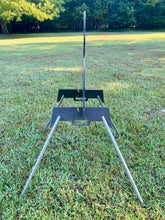 Load image into Gallery viewer, Portable 3/8" AR500 18"x22" Combatant Torso Hardened Steel Shooting Target Silhouette w/ Metal Ground Stand for 3/4" EMT Conduit (CSGT18x221AR500EMT)