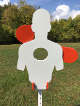 Load image into Gallery viewer, 12"x21" 3/8" AR500 Combatant Steel Hostage Reactive Shooting Target w/ T-post Mount (CSHT12x21TPM2DT-KIT)