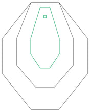 Load image into Gallery viewer, 3/8" AR500 USPSA / IPSC / IDPA Classic Target Metal Silhouettes A-Zone, C-Zone, or D-Zone Steel Shooting Plates (CT-AZ6x12.75AR500) (CT-CZ11.75x17.75AR500) (CT-DZ17.75x22.5AR500)
