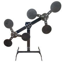 Load image into Gallery viewer, Magnum Target 3/8" AR500 Spinning Portable “No Weld” Double Cyclone - Texas Star Type Reactive Steel Shooting Target w/ 8in Paddles (DC-8)