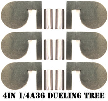 Load image into Gallery viewer, Magnum Target 4&quot;x1/4&quot; Rimfire 22LR Steel Shooting Targets - Dueling Trees - Metal Paddles w/ Tubes - DT4614T
