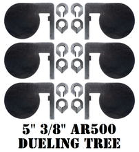 Load image into Gallery viewer, Magnum Target 5"x 3/8" AR500 Steel Shooting Range Targets Dueling Tree Paddles DIY 2" Angle Iron (HDDT56AR500R)