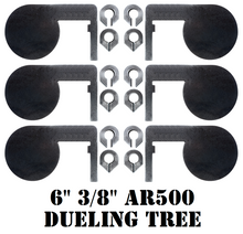 Load image into Gallery viewer, Magnum Target 6"x10" 3/8" AR500 Steel Shooting Range Targets Dueling Tree Paddles DIY 2" Angle Iron (HDDT66AR500R)