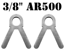 Load image into Gallery viewer, Magnum Target 3/8" AR500 Steel Shooting Target Stand Bracket Mounts for 1" OD Pipe or 3/4" EMT Conduit 2pc (EMTCB2AR500)