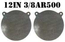 Load image into Gallery viewer, 12" 3/8" AR500 2pc Gong Set - Pistol & Rifle Steel Shooting Target Silhouettes (G122EAR500)
