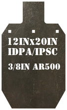 Load image into Gallery viewer, Magnum Target 3/8" AR500 2/3 Scale 66% 12"x20" IDPA/IPSC Steel Shooting Target - 1pc Rifle Gong (G12X201AR500)