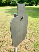 Load image into Gallery viewer, Magnum Target 3/8" AR500 2/3 Scale 66% 12"x20" IDPA/IPSC Steel Shooting Target Rifle Gong w/ T-Post Hook (G12x201STPH1AR500)