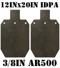 Load image into Gallery viewer, Magnum Target 3/8" AR500 2/3 Scale 66% 12"x20" IDPA/IPSC Steel Shooting Target - 2pc Rifle Gong Set (G12x202AR500)