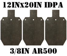 Load image into Gallery viewer, Magnum Target 3/8" AR500 2/3 Scale 66% 12"x20" IDPA/IPSC Steel Shooting Target - 3pc Rifle Gong (G12X203AR500)