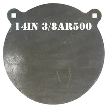 Load image into Gallery viewer, Magnum Target 14" x 3/8" AR500 Gong/Hanger Steel Shooting Target - Pistol & Rifle Plate 1pc. Set (G141EAR500)