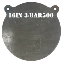 Load image into Gallery viewer, Magnum Target 16" x 3/8" AR500 Gong/Hanger Steel Shooting Target - Pistol & Rifle Plate 1pc. Set (G161EAR500)