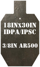 Load image into Gallery viewer, Magnum Target Full Scale 18"x30" 3/8" AR500 IDPA/IPSC Steel Shooting Target - 1pc Rifle Gong Set (G18x301SAR500)
