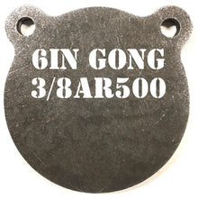 Load image into Gallery viewer, 6" 3/8" AR500 NRA Gong/Hanger Steel Shooting Target - Pistol & Rifle Plate 1pc Set (G61EAR500-RND)