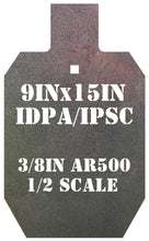 Load image into Gallery viewer, Magnum Target 9"x15" 3/8" AR500 1/2 Scale IDPA/IPSC Steel Shooting Gong Target 1pc (G9x151SAR500)