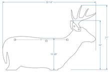Load image into Gallery viewer, 21"x30" 3/8" AR500 Deer/Buck Silhouette - Range/Hunting Practice Steel Shooting Target (GDEER21x301AR500-NP-3H)