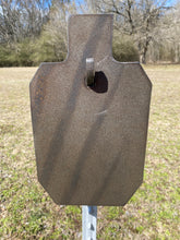 Load image into Gallery viewer, 3/8" AR500 7x12 IDPA/IPSC Steel Shooting Target w/ T-Post Hook (GIDPA121STPH1AR500-1H)