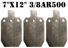 Load image into Gallery viewer, Magnum Target 3/8" AR500 7"x12" IDPA/IPSC Steel Shooting Target - 3pc Rifle Gong Set (GIDPA123AR53H)
