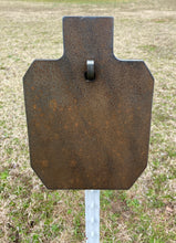 Load image into Gallery viewer, 3/8" AR500 8x12 IDPA/IPSC Steel Shooting Target w/ T-Post Hook (GIDPA8X121TPH1AR500-1H)