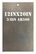 Load image into Gallery viewer, 12"x20" 3/8" AR500 Long Range Steel Shooting Rifle Target - Rectangle Gong 1pc. - 1 Hole or 4 Hole