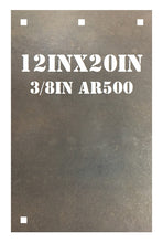Load image into Gallery viewer, 12"x20" 3/8" AR500 Long Range Steel Shooting Rifle Target - Rectangle Gong 1pc. - 1 Hole or 4 Hole