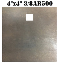 Load image into Gallery viewer, 4"x4" 3/8" AR500 Square Steel Shooting Target - Cowboy Action CAS Pistol & Rifle Gong 1pc (GS4X41AR500-1H)
