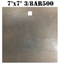 Load image into Gallery viewer, 7"x7" 3/8" AR500 Square Steel Shooting Target - Cowboy Action CAS Pistol & Rifle Gong 1pc (GS7X71AR500-1H)