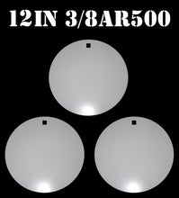 Load image into Gallery viewer, Magnum Target 12" x 3/8" AR500 Gong/Hanger Steel Shooting Target - Pistol & Rifle Plate 3pc Set (HRND123WAR500)