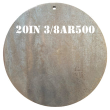 Load image into Gallery viewer, 20" 3/8" AR500 Gong/Hanger Steel Shooting Target - Pistol & Rifle Plate 1pc Set (H201AR500)